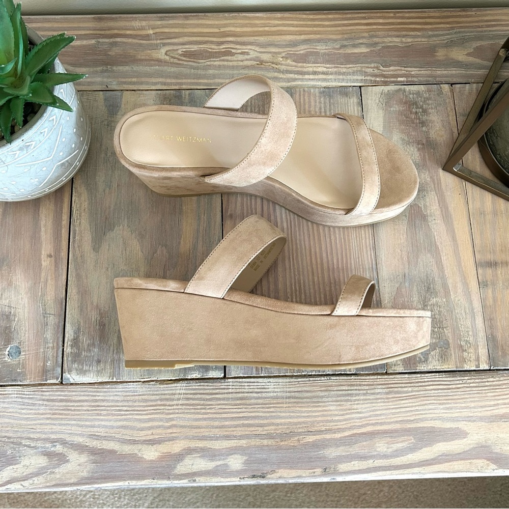 Stuart Weitzman Tan Platform Sandals 🆕